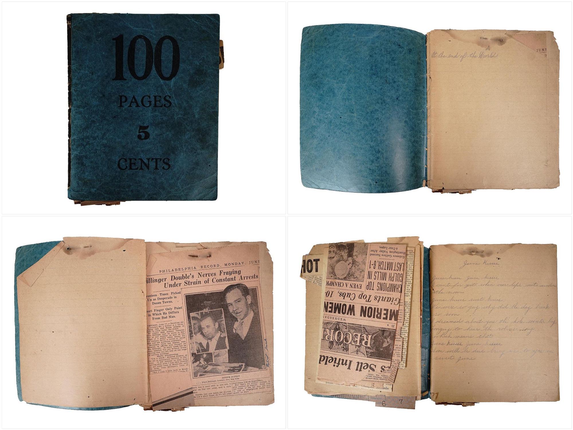 ANTIQUE AND VINTAGE BOOK EDITIONS DILLINGER SCRAP PIC-3